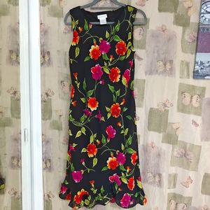 Worthington floral sleeveless chiffon dress